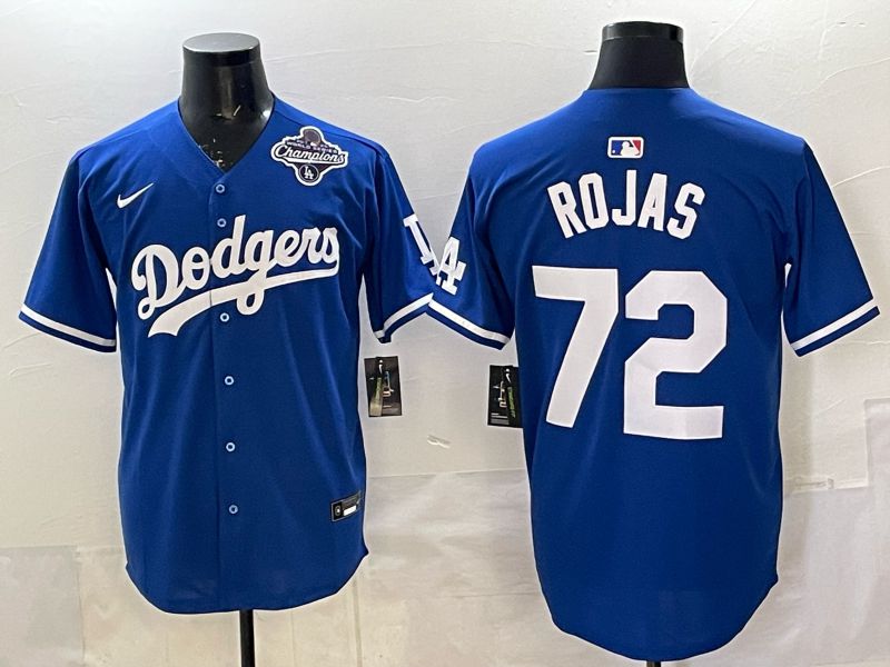 Men 2025 Los Angeles Dodgers #72 Rojas Blue Game Nike MLB Jersey style 0012